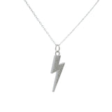 925 silver lightning and zircon necklace