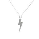 925 silver lightning and zircon necklace