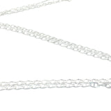 Silver navy mesh necklace