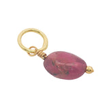 Charms doré en tourmaline ovale