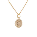 Collier doré marguerite en relief 42 cm