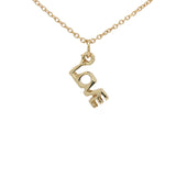 Collier doré love 42 cm
