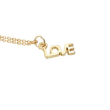 Collier doré love 42 cm