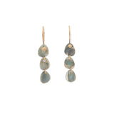 3 labradorite stone earrings