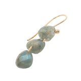 3 labradorite stone earrings