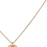 Collier doré coeur bombé brossé 42 cm