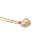 Collier doré coeur bombé brossé 42 cm
