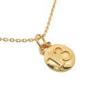 Lucky number 13 necklace with white zircons