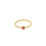 Thin round stone ring
