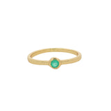 Thin round stone ring