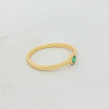 Thin round stone ring