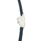 Navy blue Corsican cord bracelet 925 silver
