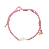 925 silver Corsican pink cord bracelet