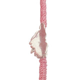 925 silver Corsican pink cord bracelet