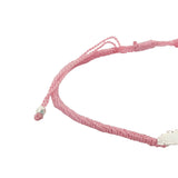 925 silver Corsican pink cord bracelet