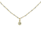 Collier santa maria doré labradorite et étoile 42cm
