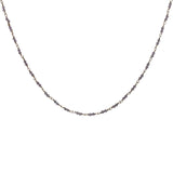 Collier doré avec duo améthyste 75 cm