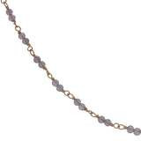 Collier doré avec duo améthyste 75 cm