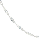 Singapore mesh silver necklace