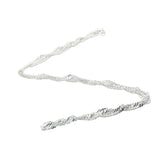 Singapore mesh silver necklace