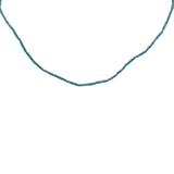 Collier doré perles Miyuki turquoise et bleu ciel 38 cm