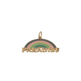 Charms doré arc en ciel coloré "paradise"
