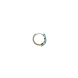 Mini créole en argent 925 avec turquoise