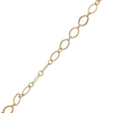 Collier doré main de Fatma texturée prehnite 50 cm