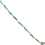 Collier doré rubis zoisite Johri Bazaar en onyx noire et fil doré 60 cm