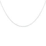 Silver necklace with filed curb chain