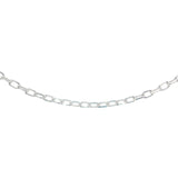 Silver necklace with filed curb chain