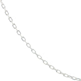 Silver necklace with filed curb chain