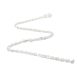 Silver necklace with filed curb chain