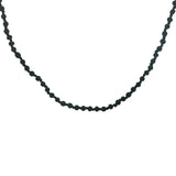 Collier doré perles en bois marron foncé 75 cm