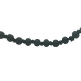 Collier doré perles en bois marron foncé 75 cm
