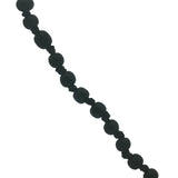 Collier doré perles en bois marron foncé 75 cm