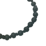 Collier doré perles en bois marron foncé 75 cm