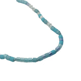 Collier doré perles Miyuki turquoise et blanc