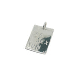Charms argent 925 plaque rectangulaire "sea sex sun" et escargot