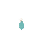 Charms doré tortue taillée dans de l'amazonite