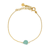 Smooth gold and turquoise bracelet