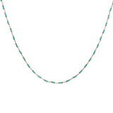 Collier doré avec duo onyx verte 50 cm