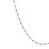 Collier doré avec duo onyx verte 50 cm