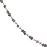 Collier doré avec rubis zoisite 50 cm