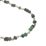 Collier doré avec rubis zoisite 50 cm