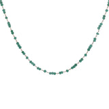 Collier doré avec onyx verte 50 cm