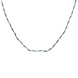 Collier doré avec rubis zoisite et noeuds verts 42 cm