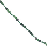 Collier doré avec rubis zoisite et noeuds verts 42 cm