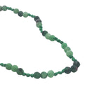 Collier doré avec rubis zoisite et noeuds verts 42 cm