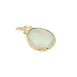 Charms doré prehnite cerclée de doré
